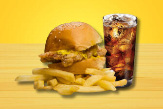The Crunch Burger w/Fries and Drinks 149.00